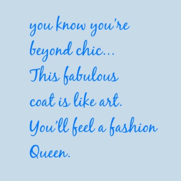 Sale!!!Warm & Chic Faux Fur Coat Chic in Blue Small - Picture 3 of 16